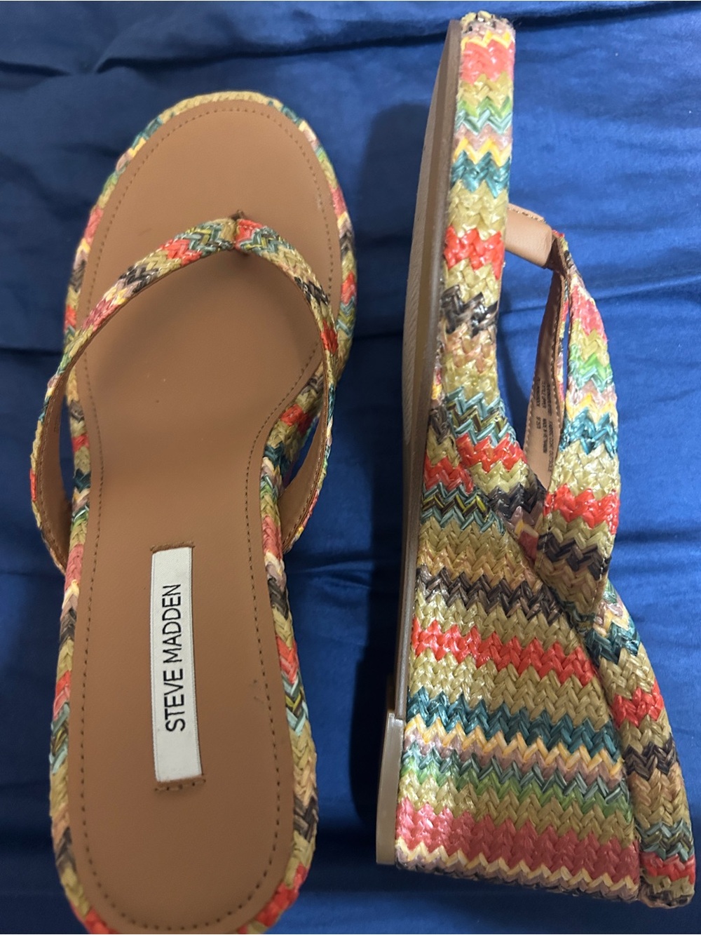 Steve Madden Multicolor Braided Flip Flop Sandals - Picture 2 of 4